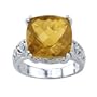 14k White Gold Citrine & Diamond Ring (8.16 ctw)