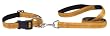 MEDIUM 16 IN - GOLD - Padded Nylon Dog COLLAR & LEAD SET