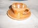 Fire King Lustre Shell Demitasse Cup & Saucer