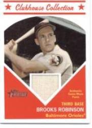 2008 Topps Heritage High Numbers Clubhouse Collection #HCC-BR Brooks Robinson - Baltimore Orioles (Authentic Piece of Game Used Jersey) (Baseball Cards)