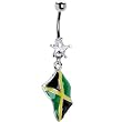 Jamaica Flag Dangle Belly Ring