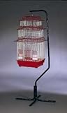 Tubular Steel Bird Cage Stand - White (Medium)