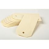 3-1/4" X 1-5/8" Ready to Decorate Unfinished Wood Tags - Package of 8 Blank Wooden Tags for Wine, Decor, Weddings