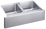 Gourmet Undermount Double Bowl Stainless Steel Kitchen Sink with Apron