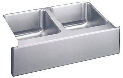Gourmet Undermount Double Bowl Stainless Steel Kitchen Sink with Apron