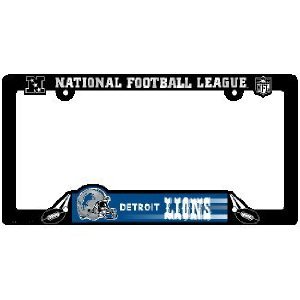 Detroit Lions Black Plastic License Plate Frame