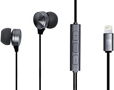 RadiantModo Slimline 24-Bit Lightning ear buds with inline control for iPhone 7, 7 Plus, iPhone 6s, 6s plus, iPhone SE, 5S, iPad Pro, iPad Air, iPad Mini