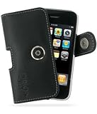 Apple iPhone 3G Leather Horizontal Pouch Type Case (Black)