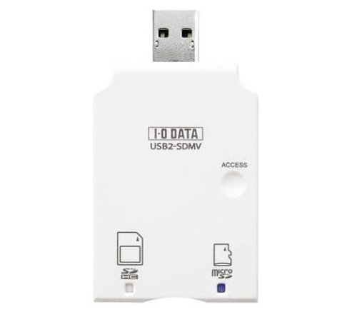 I-O DATA USB 2.0/1.1接続 著作権保護機能対応 SD/microSD用メモリーカード リーダー・ライター USB2-SDMV I-O DATA USB 2.0/1.1接続 著作権保護機能対応 SD/microSD用メモリーカード リーダー・ライター USB2-SDMV