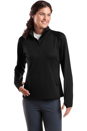 Sport-Tek Women's Sport Wick Stretch 1/2 Zip Pullover
