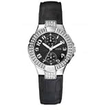 GUESS Status In-the-Round Watch - Black Leathe