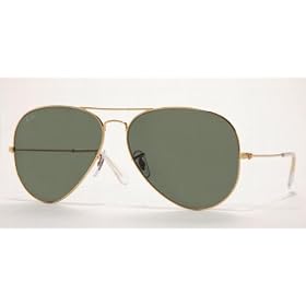 RAY BAN 3026 LARGE METAL II L2846 GOLD AVIATOR SUNGLASSES