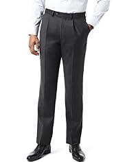 Big & Tall Collezione Pure Wool Single Pleat Trousers