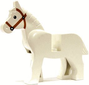 Horse White - LEGO Animal Minifigure Horse White - LEGO Animal Minifigure