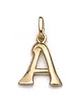 14K 'A' Pol Initial Pendant - GH10034
