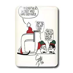 Rich Diesslins Cartoon Days of Christmas TCDC - Sean Boley Cartoon about Santa and Video Games for Christmas - Light Switch Covers - single toggle switch