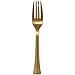 Lillian 48-Pack Plastic Forks Cutlery Bag, Gold