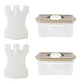 Plastic Food Container Set with Chiller Ice Packs (Taupe 28 oz)