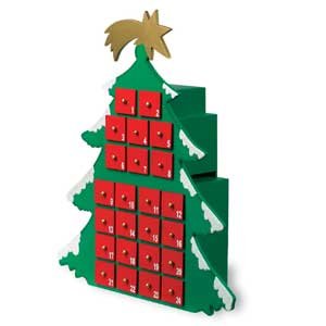 Childrens Toyshop  Toys : Wooden Christmas Tree Advent Calendar 1798