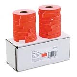 1-Line labels for monarch 1110, 7/16 x3/4, fluor. red, 1063/roll, 16 rolls/box / 090988