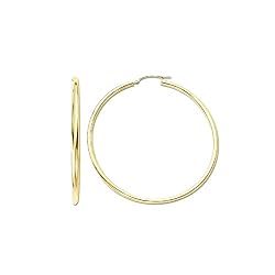 Cheap Duragold 14k Yellow Gold Round Hoop Earrings 1 Diameter