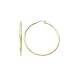Duragold 14k Yellow Gold Round Hoop Earrings, (1" Diameter)