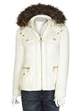 Twill Ruffle Faux Fur Lined Jacket