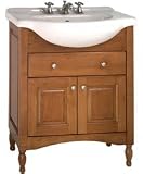 Empire Capri 30 Ceramic Bathroom Vanity Top with 4 Drill in White