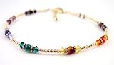 Chakra Jewelry - Chakra Balancing Beaded Anklet - Gold Filled Swarovski Crystal Beaded Anklets/Ankle Bracelets.