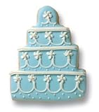 Wedding Cake Cookie Favor - Blue