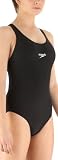 Speedo 8-007130001 Badeanzug SPLASHBCK SOLID GRLS BLK, BLACK, 128