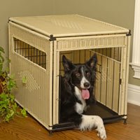Rhino-Wicker Pet Crate - Natural - Small: 20"L x 18"W x 21"H