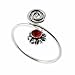 Sterlling Silver Orange cz Flower Swirl Toe Ring