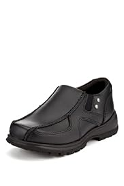 Coated Leather Wide Fit Slip-On Shoes