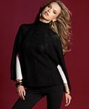 INC International Concepts® Cable-Knit Turtleneck Poncho