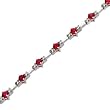 14K White Gold Ruby and Diamond Bracelet