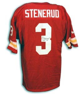 Jan Stenerud Signed Kansas City Chiefs Throwback Jersey