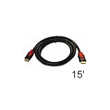 HDMI 15FT Cable: 1.3a Category 2(Full 1080P Capable)(Compatible with Xbox 360 & PS3) w/ Red Molding