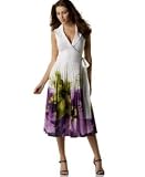 Jones New York Sleeveless Border-Floral Wrap Dress