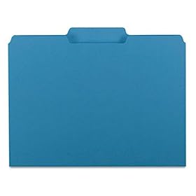 Smead 10287 - Interior File Folders, 1/3 Cut Top Tab, Letter, Sky Blue, 100/Box-SMD10287