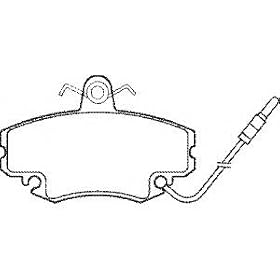 Brake Pad Set disc brake for RENAULT TWINGO (C06_) 1993/3 1.2 16V (C060) Petrol Hatchback