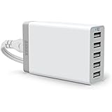 Anker 25W 5-Port Desktop USB Charger with PowerIQ Technology for Smartphones, Tablets and Many Other Devices (White)