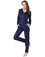 Velour Classic Hoodie Sweat Suit Jacket and P