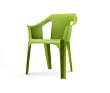 green plastic garden chair