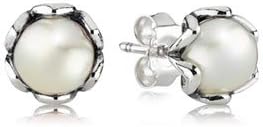 Pandora Cultured Elegance Stud in White Freshwater Cultured Pearl - 290533P
