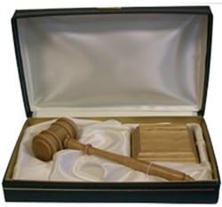 10-1/2" Oak Style Chairman Presentaion Gavel Set