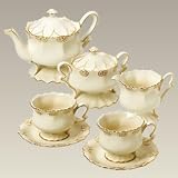 Ivory and Gold Tea Set