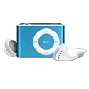 BLUE MP3 Metal Mini Clip Player Supports 8GB Micro SD Card