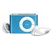 BLUE MP3 Metal Mini Clip Player Supports 8GB Micro SD Card