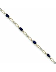 Genuine 14K Yellow Gold Diamond And Sapphire Bracelet 3 Grams Of Gold 100% Satisfaction Guaranteed.